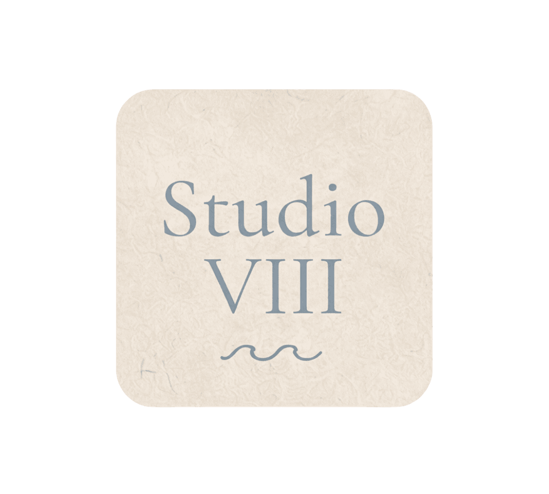 Studio VIII brand mark with ocean waves